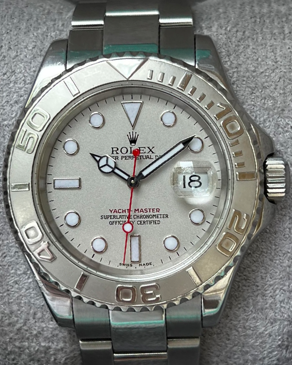 2005 Rolex Yacht-Master 40 Steel Platinum Dial (16622)