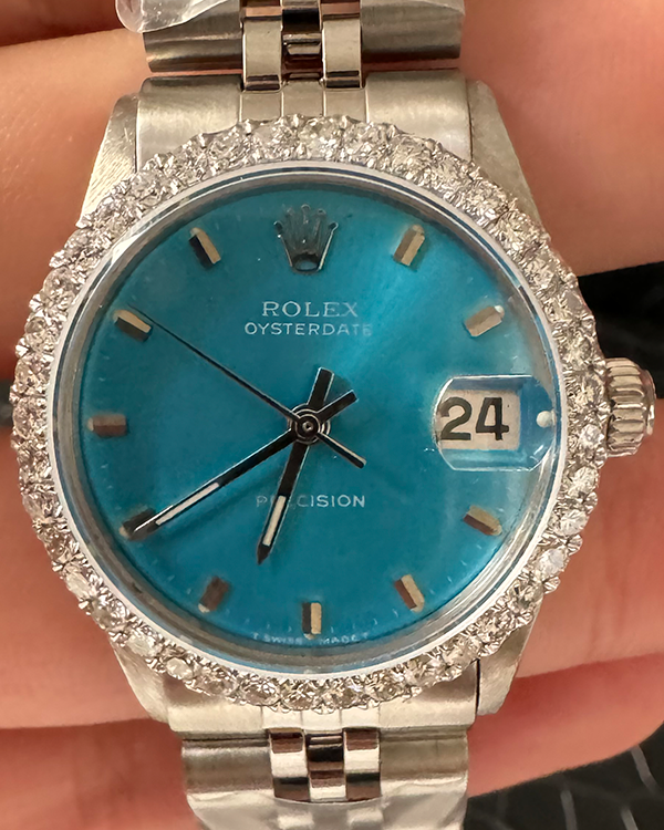 Rolex Oyster Precision 30MM Aftermarket Tiffany Blue Dial Jubilee Bracelet  (6466)