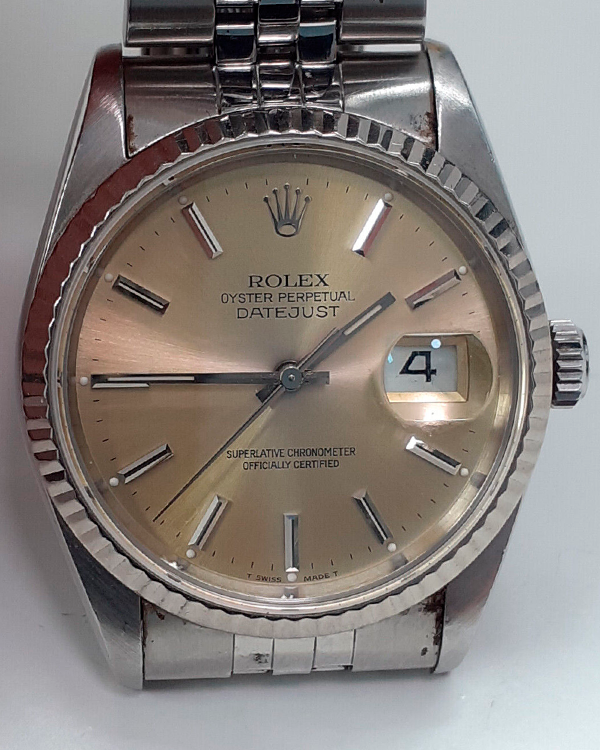 1991 (X Serial) Rolex Datejust 36MM Champagne Dial Jubilee Bracelet (16234)