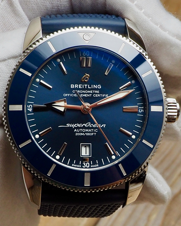 2024 Breitling Superocean Heritage II 46MM Blue Dial Rubber Strap (AB2020)