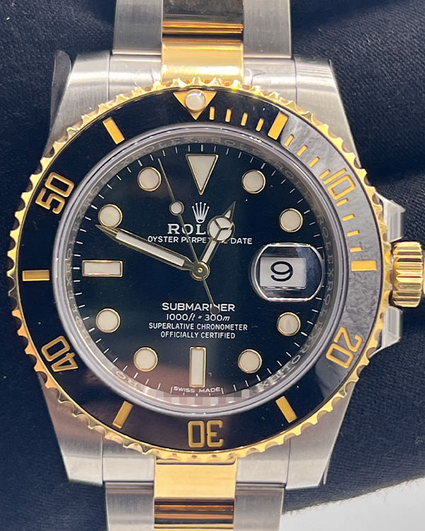 2018 Rolex Submariner Date Yellow Gold and Oystersteel Black Dial (116613LN)