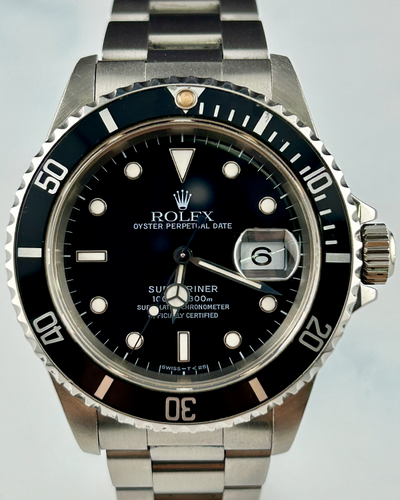 Rolex Submariner Date 40MM Black Dial Oyster Bracelet (16610)