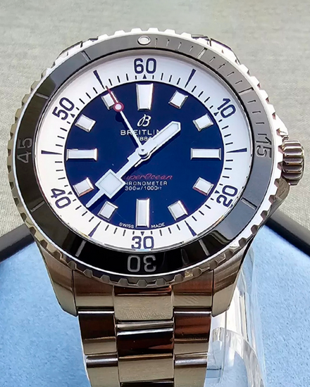 Breitling Superocean 44MM Black Dial Steel Bracelet (A17376)