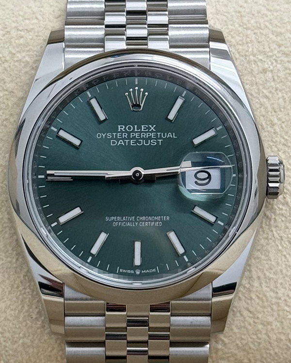 2023 Rolex Datejust 36MM Green Dial Jubilee Bracelet (126200)