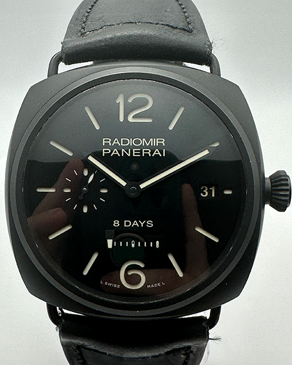 Panerai Radiomir 8 Days 45MM Black Dial Leather Strap (PAM00384)