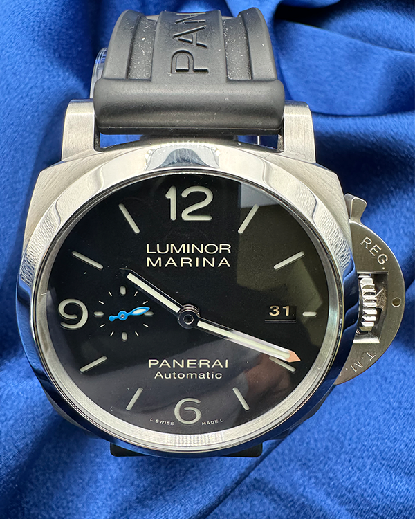 2021 Panerai Luminor Marina 1950 3 Days 44MM Black Dial Rubber Strap (PAM01312)