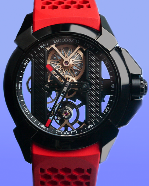 Jacob & Co. Epic X 44MM Skeleton Dial Rubber Strap (EX120.11.AB.AB.A)