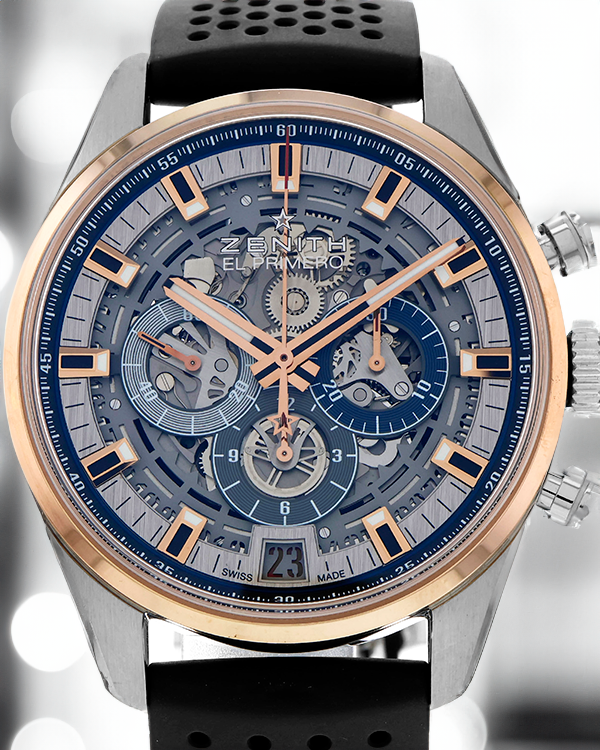 Zenith El Primero Chronomaster 42MM Skeleton Dial Rubber Strap (51.2081.400/78.C810)