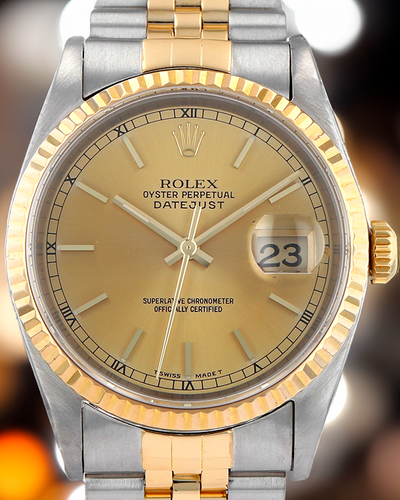 Rolex Datejust 36MM Champagne Dial Two-Tone Jubilee Bracelet (16233)