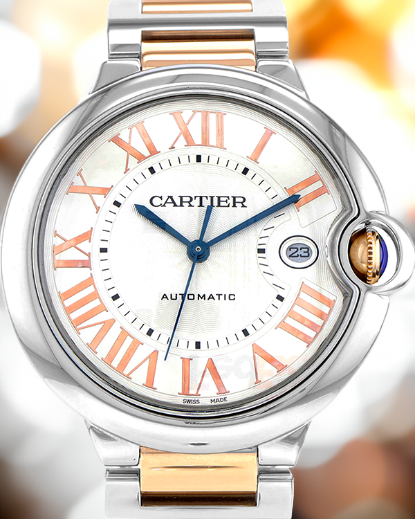 Cartier Ballon Bleu De Cartier 42MM Silver Dial Two-Tone Bracelet (W6920095)