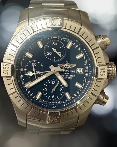 No Reserve - 2021 Breitling Avenger Chronograph 43MM Blue Dial Steel Bracelet (A13385101C1A1)