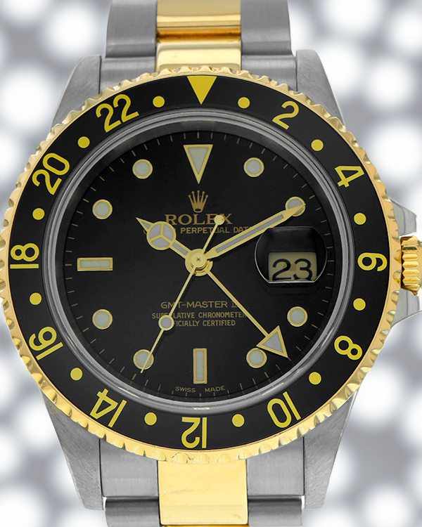 Rolex GMT-Master ll 40MM Black Dial Two-Tone Bracelet (16713)