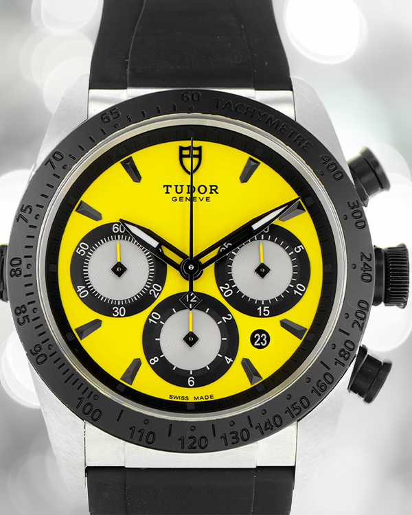 2016 Tudor Fastrider Chronograph 42MM Yellow Dial Rubber Strap (42010N)