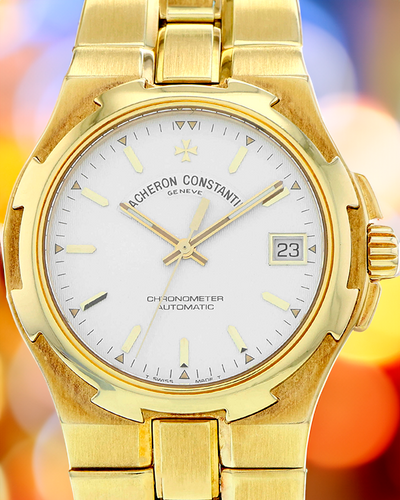 Vacheron Constantin Overseas 37MM White Dial Yellow Gold Bracelet (42040)