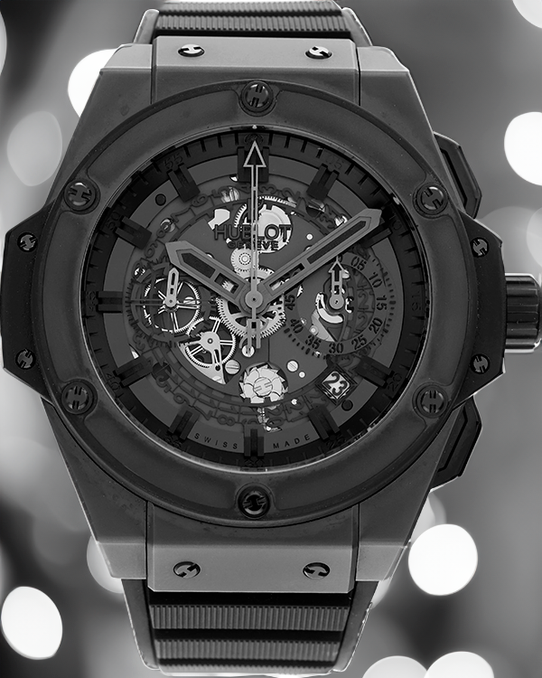 2011 Hublot King Power "Unico" 48MM Skeleton Dial Rubber Strap (701.CI.0110.RX)