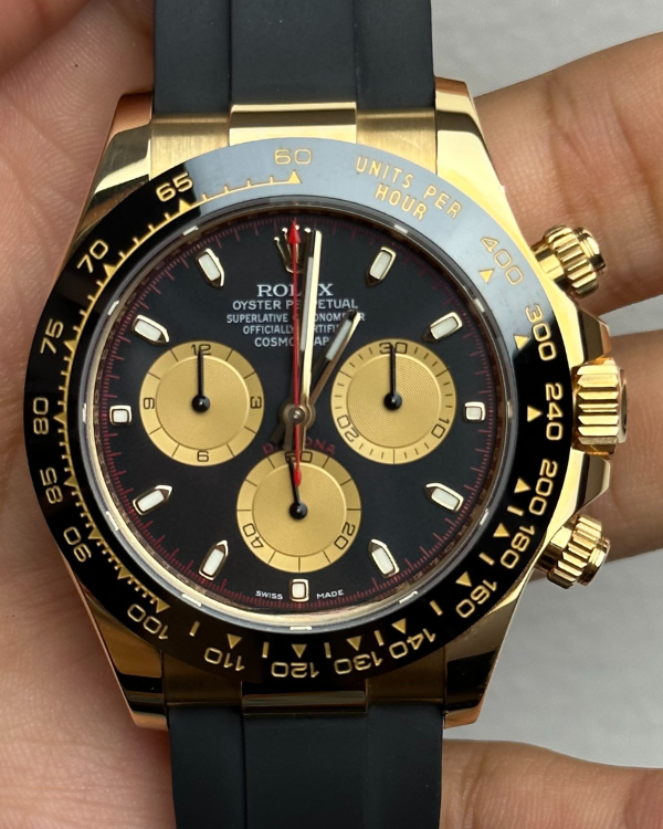 2021 Rolex Cosmograph Daytona Paul Newman 40MM Black Dial Oysterflex Strap (116518LN)