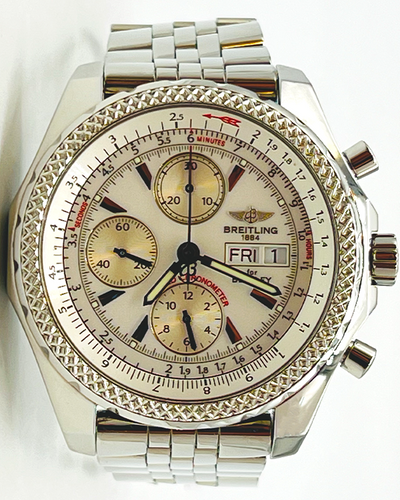 Breitling Bentley GT 44MM White Dial Steel Bracelet (A1336212/A575)