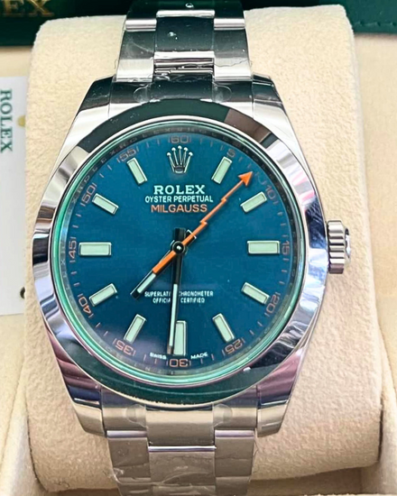 2022 Rolex Milgauss Oystersteel Blue Dial 116400GV Grailzee