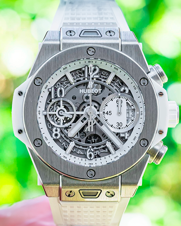 2020 Hublot Big Bang Unico Titanium White 42MM Skeleton Dial Rubber Strap (441.NE.2010.RW)