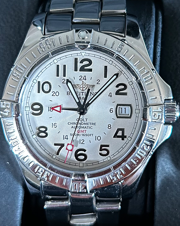 2006 Breitling Colt GMT Steel Silver Dial (A3235011/G567)