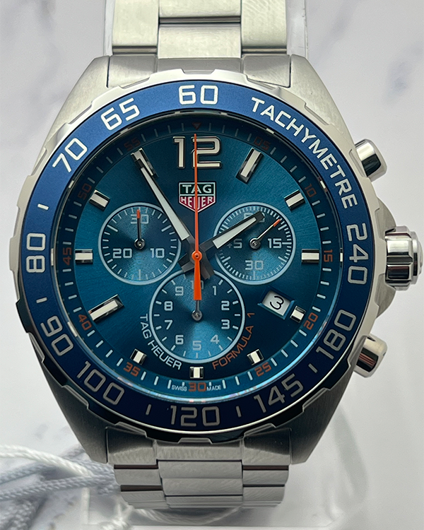 2022 TAG Heuer Formula 1 43MM Quartz Blue Dial Steel Bracelet (CAZ1014.BA0842)