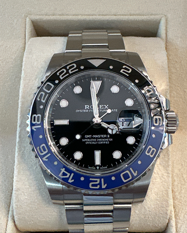 2022 Rolex GMT-Master II "Batman" 40MM Black Dial Oyster Bracelet (126710BLNR)