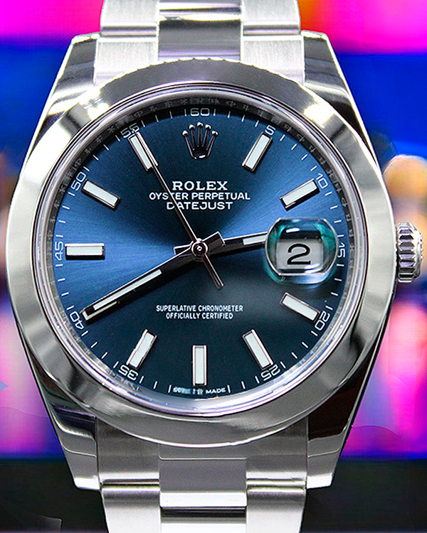 2023 Rolex Datejust 41MM Blue Dial Oyster Bracelet (126300)