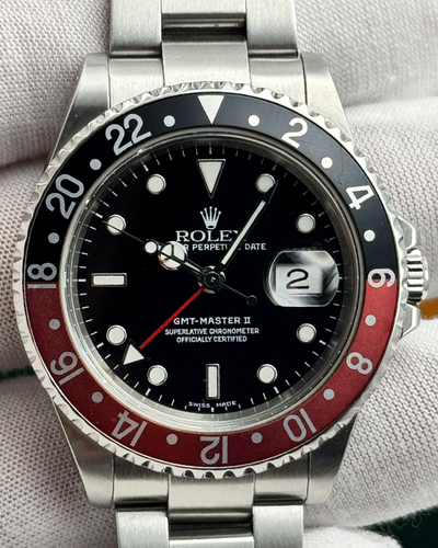 2001 Rolex GMT-Master II "Coke" 40MM Black Dial Oyster Bracelet (16710)