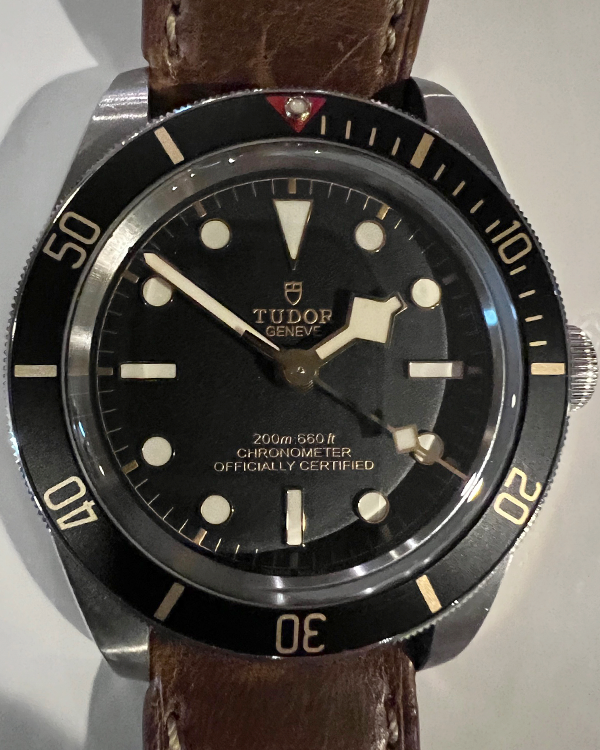 No Reserve - 2022 Tudor Black Bay Fifty-Eight 39MM Black Dial Aftermarket Leather Strap (79030N)