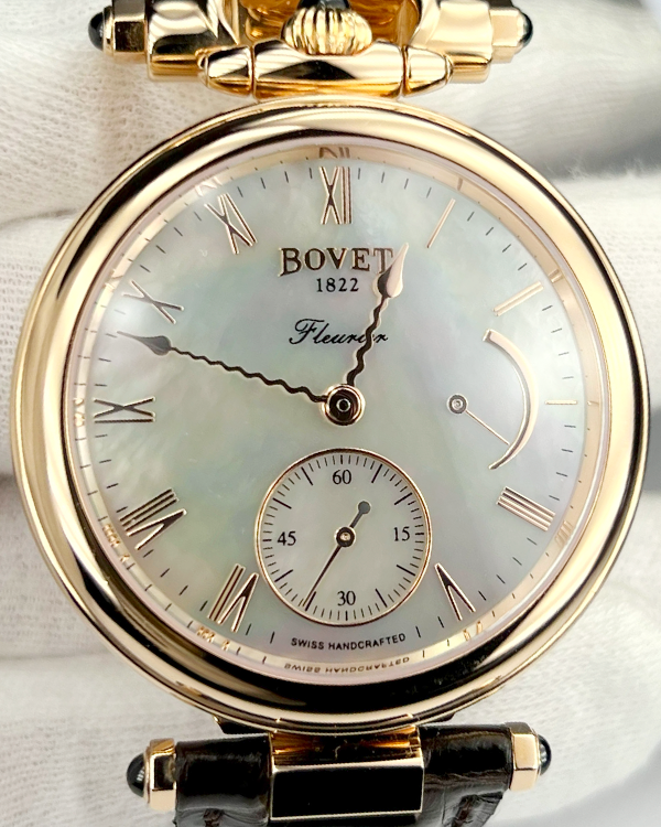 Bovet Amadeo Fleurier 39MM White Mother of Pearl Dial Leather Strap (AF39005)