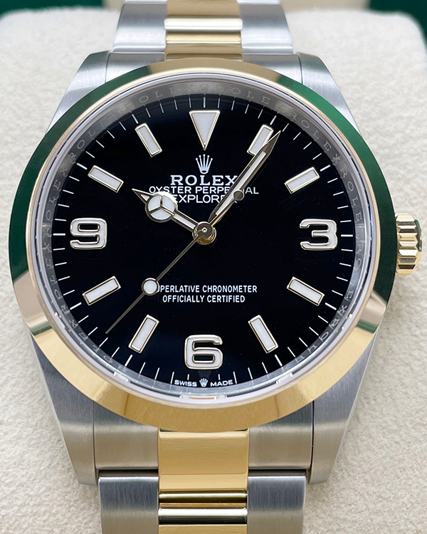 2021 Rolex Explorer 36MM Black Dial Two-Tone Bracelet (124273)