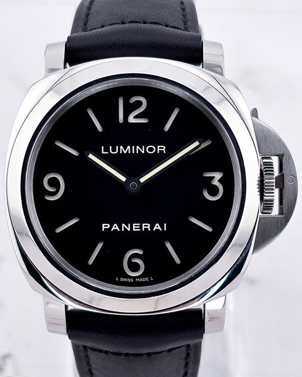 No Reserve - 2012 Panerai Luminor Marina 44MM Black Dial Leather Strap (PAM00112)