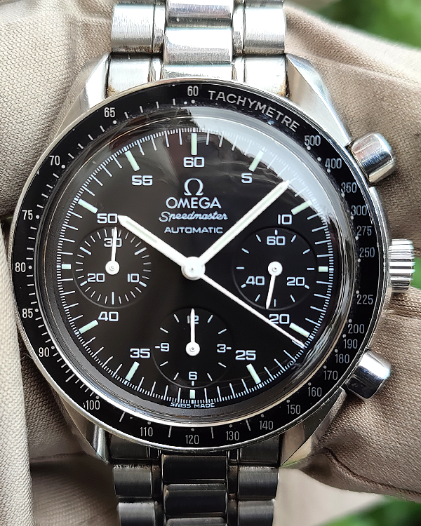 Omega Speedmaster Reduced 39MM Black Dial Steel Bracelet (3510.50.00)