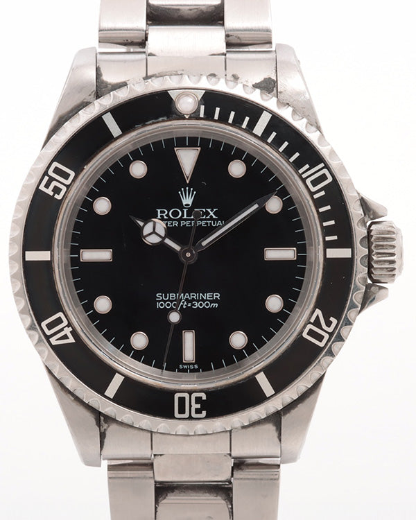 1999 (A Serial) Rolex Submariner No-Date 40MM Black Dial Oyster Bracelet (14060)