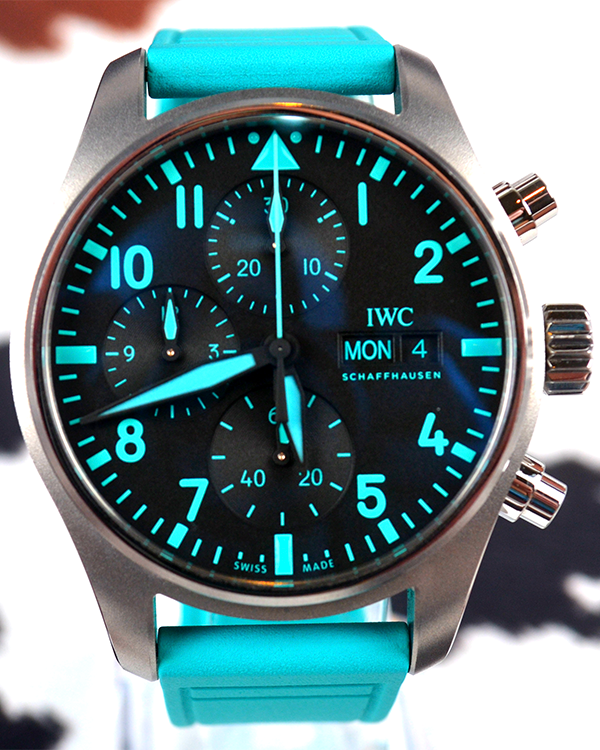 2022 IWC Schaffhausen Pilot "Mercedes AMG Petronas Formula One Team" 41MM Black Dial Rubber Strap (IW388108)