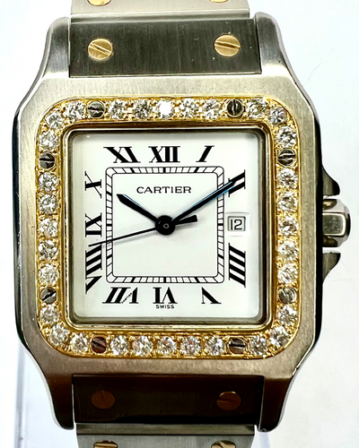 Cartier Santos Galbée De Cartier 29MM White Dial Two-Tone Bracelet (2319)