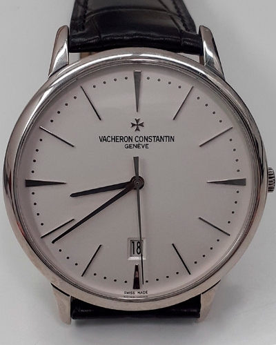 Vacheron Constantin Patrimony 40MM Silver Dial Leather Strap (85180-1)