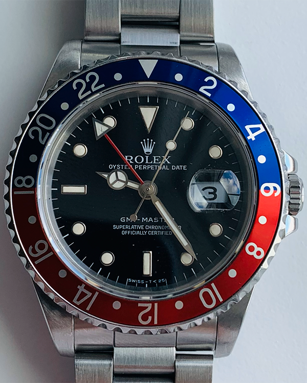 Rolex GMT-Master "Pepsi" 40MM Black Dial Steel Bracelet (16700)