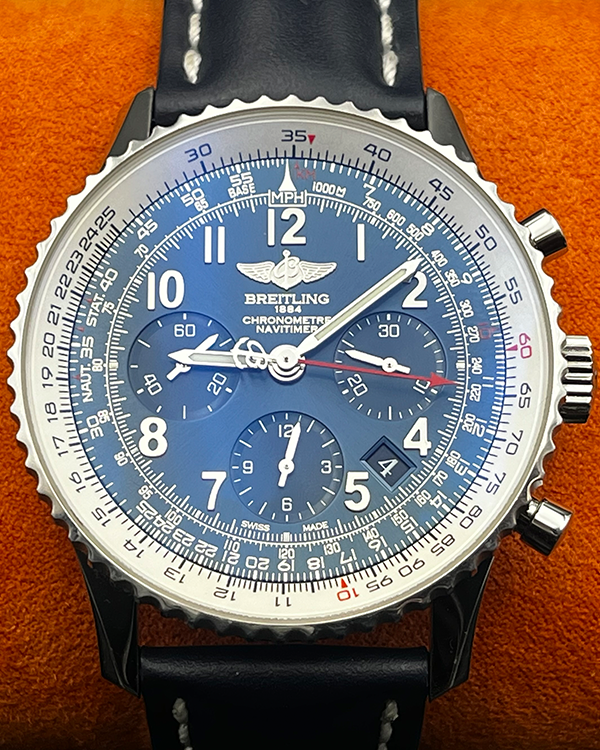 2018 Breitling Navitimer 01 Limited Edition 43MM Blue Dial Leather Strap (AB0121)