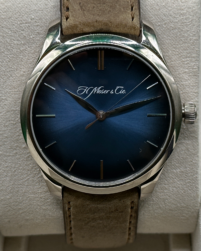 2019 H. Moser & Cie Endeavour. Centre Seconds White Gold Funky Blue Dial (1200-0201)