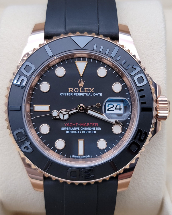 2016 Rolex Yacht-Master 40 Everose Gold Black Dial (116655)