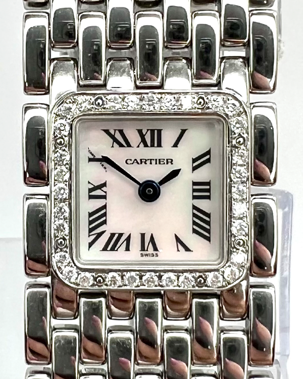 Cartier Panthère De Cartier 21MM Quartz Mother of Pearl Dial Steel Bracelet (2420)