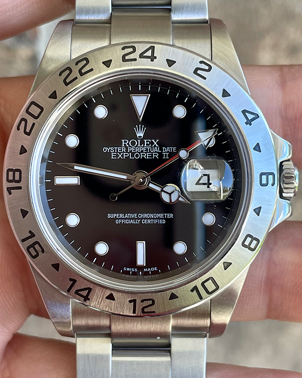 2007 (Z Serial) Rolex Explorer II 40MM Black Dial Steel Bracelet (16570)