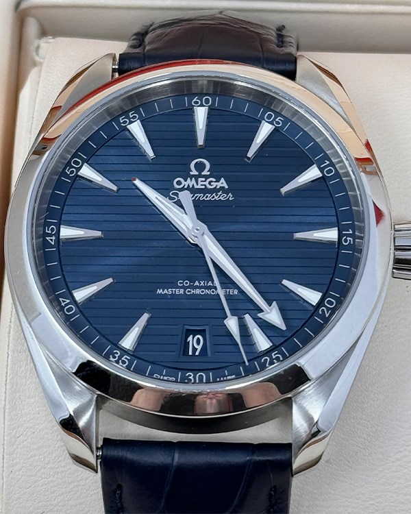 Omega Seamaster Aqua Terra 41MM Blue Dial Leather Strap (220.13.41.21.03.003)