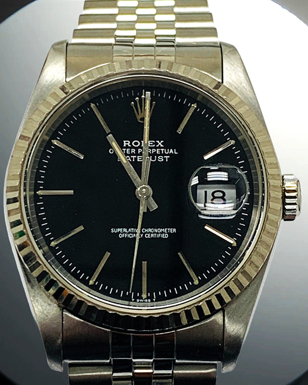 Rolex Datejust 36MM Black Dial Jubilee Bracelet (16234)