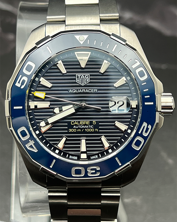 2020 TAG Heuer Aquaracer 300M 43MM Blue Dial Steel Bracelet (WAY201B.BA0927)