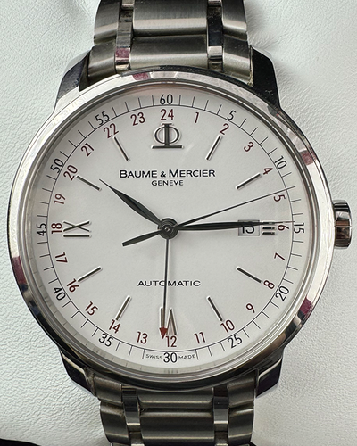 No Reserve - Baume & Mercier Classima 42MM White Dial Steel Bracelet (MOA08734)