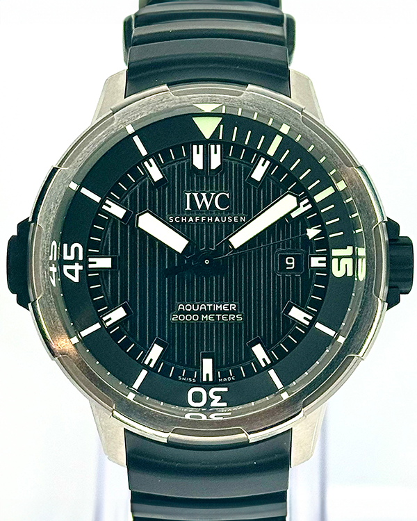 No Reserve - IWC Aquatimer Automatic 2000 46MM Black Dial Rubber Strap (IW358002)