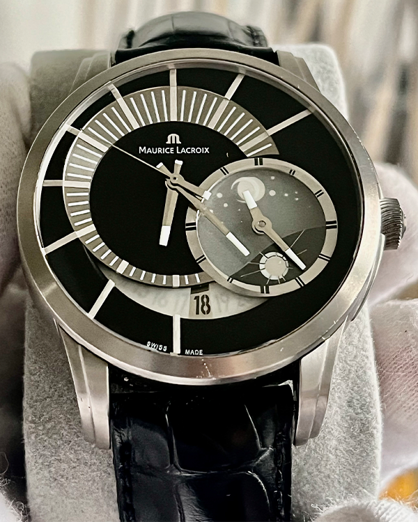 Maurice Lacroix Pontos Décentrique GMT Limited Edition 675/999 Titanium Black Dial (PT6108-TT031-391)