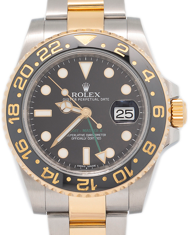 Rolex GMT-Master II 40MM Black Dial Two-Tone Bracelet (116713)